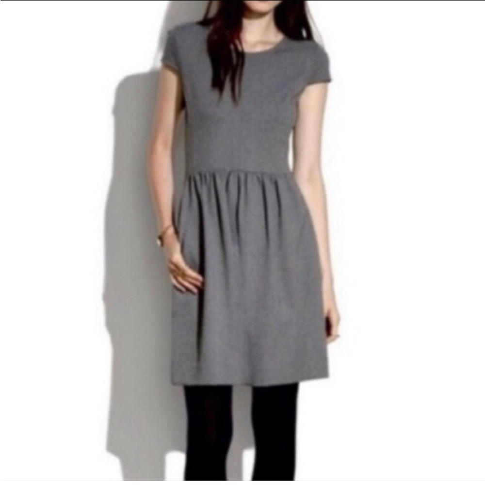 Madewell Knot Ponte Cap Sleeve Dress